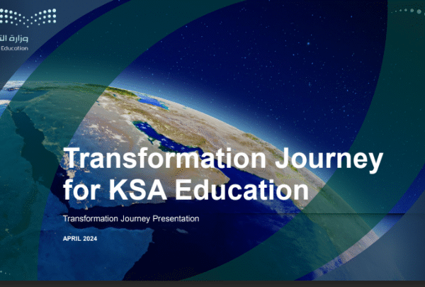 Transformation Journey for KSA Education